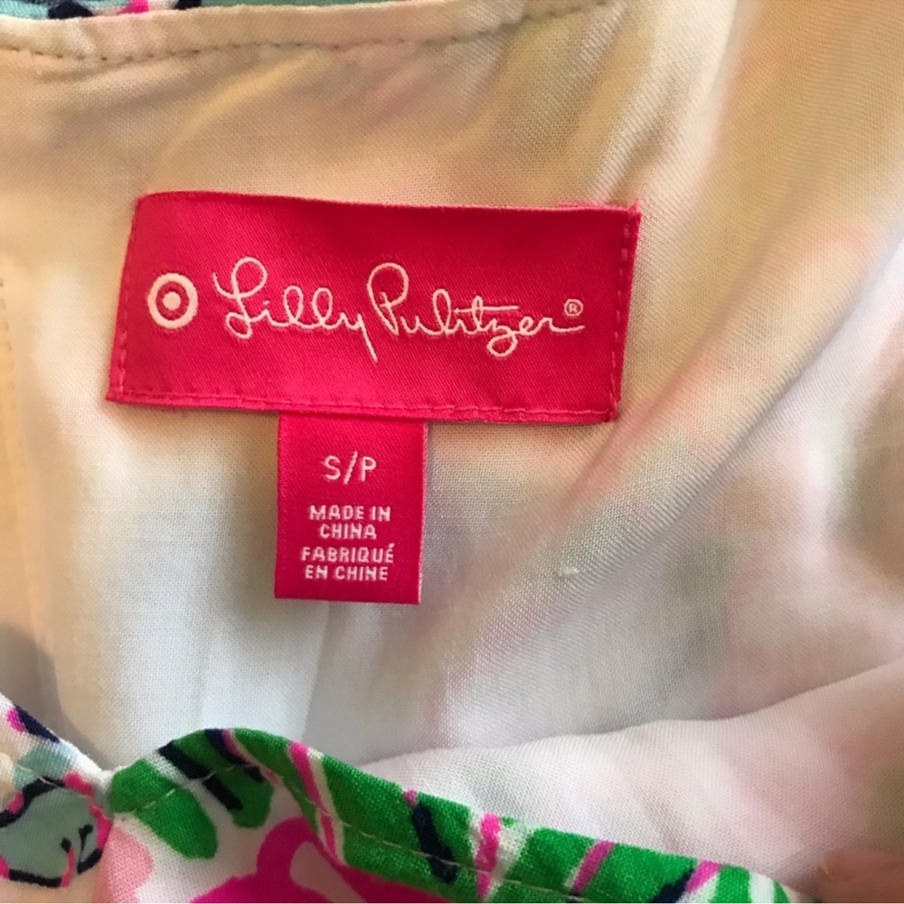 Lilly Pulitzer Nosey Posey Empire Waist Peplum Top Size Small Like New Condition - Picture 6 of 7